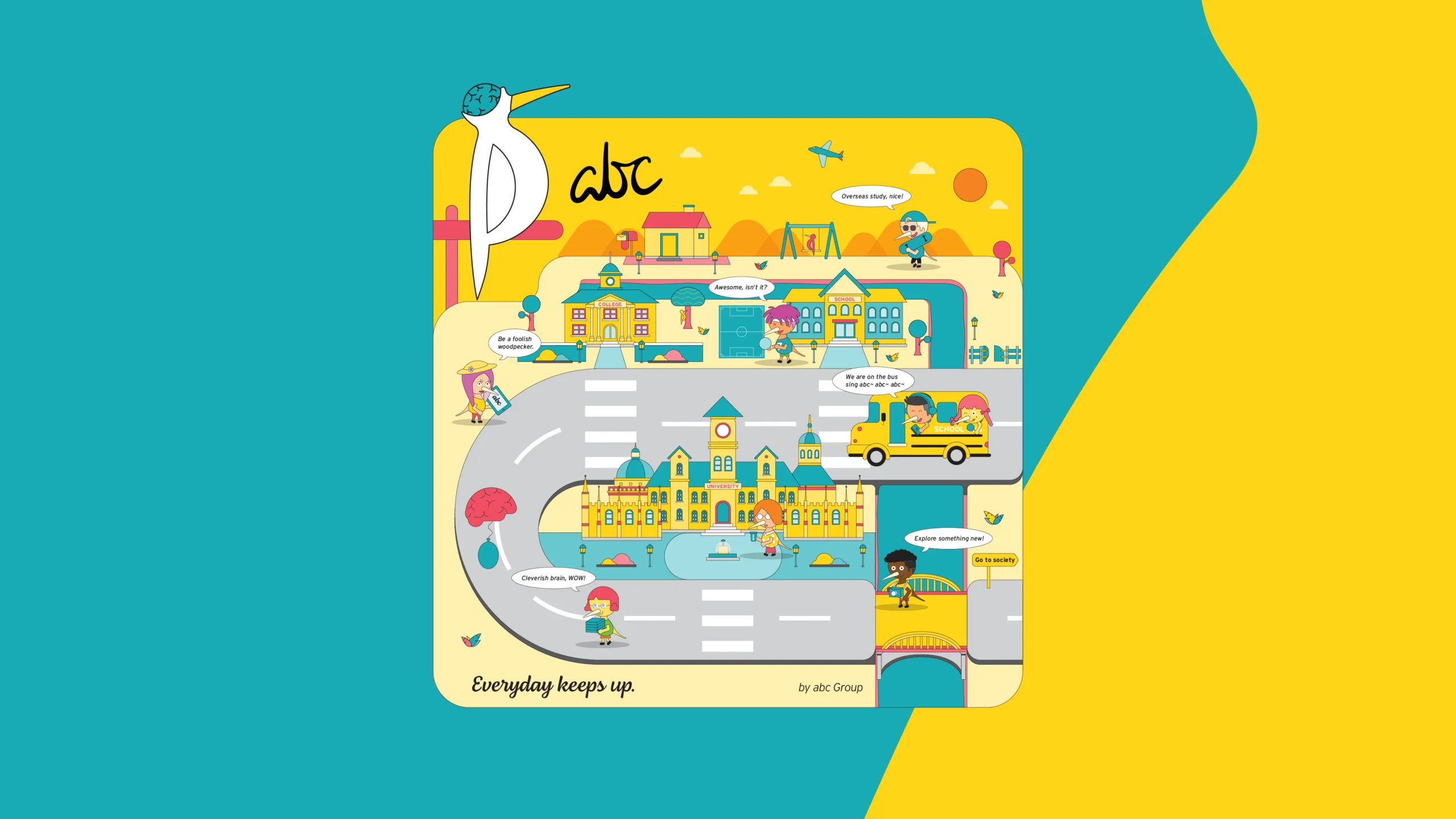 kwancreative-abc-education-kid-education-branding-apps-uiux-online-learning-platform-tablet-interface-scaled abc 教育 — 兒童教育品牌塑造：思維的幾何營養