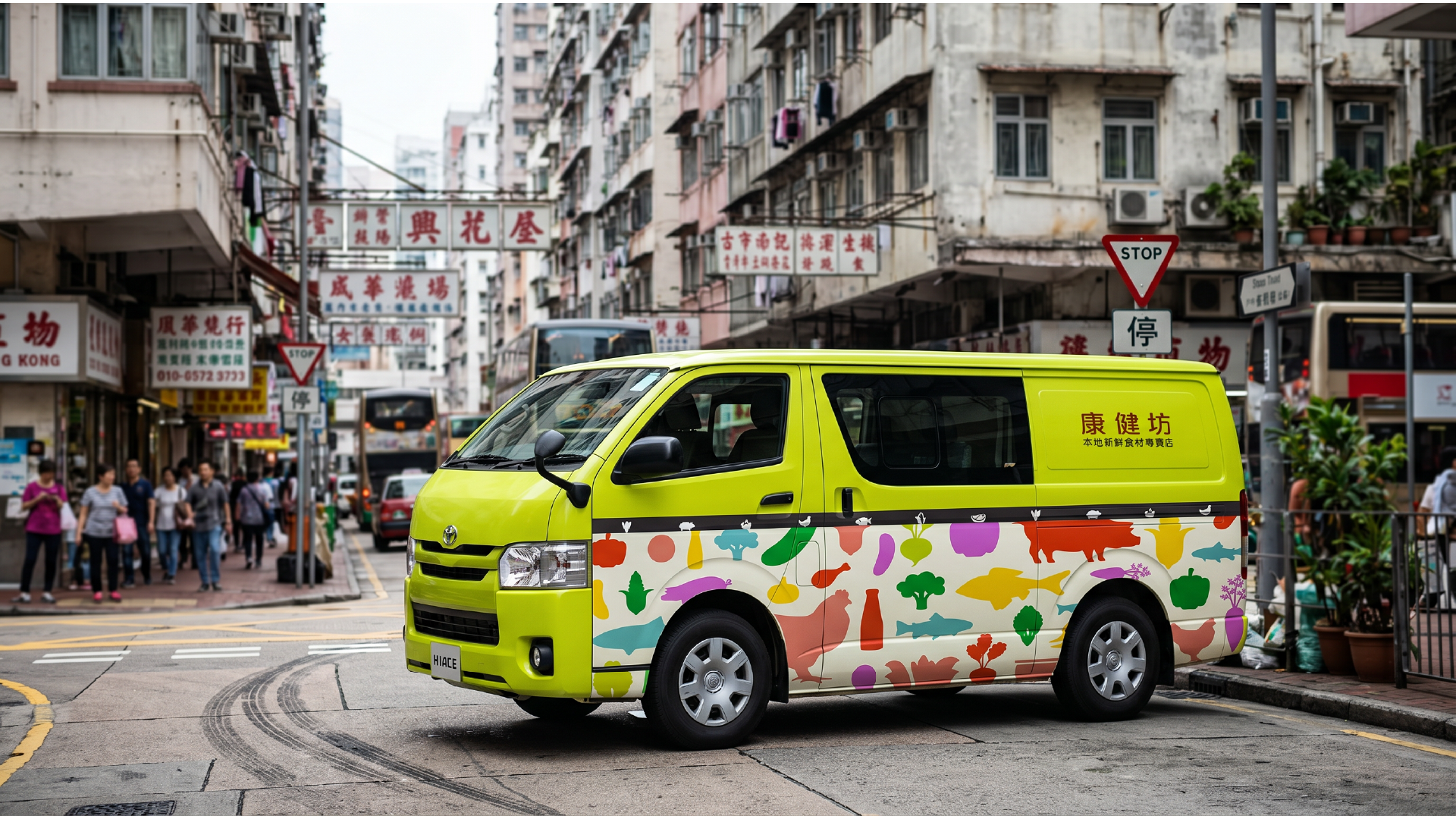 kwancreative-kong-kin-fong-local-fresh-food-store-rebranding-eco-friendly-logistics-vehicle-appearance Everything is fresh — Local Fresh Food Store Rebranding: The Kinetic Integration of Architecture and Soul
