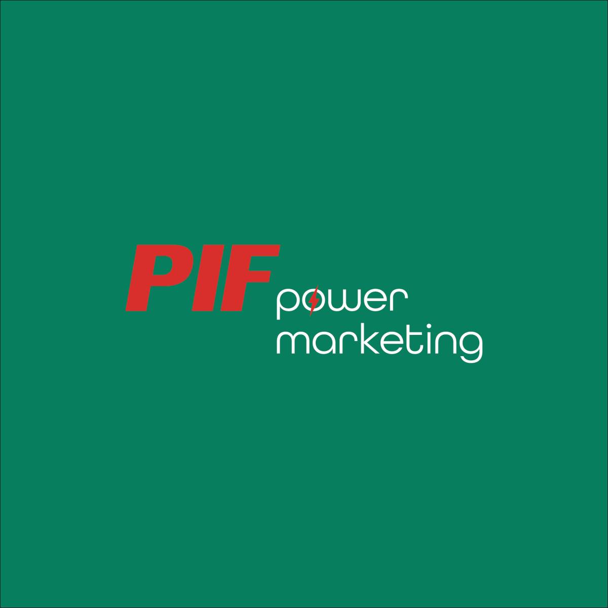 group PIF Financial logo design on brand colour green